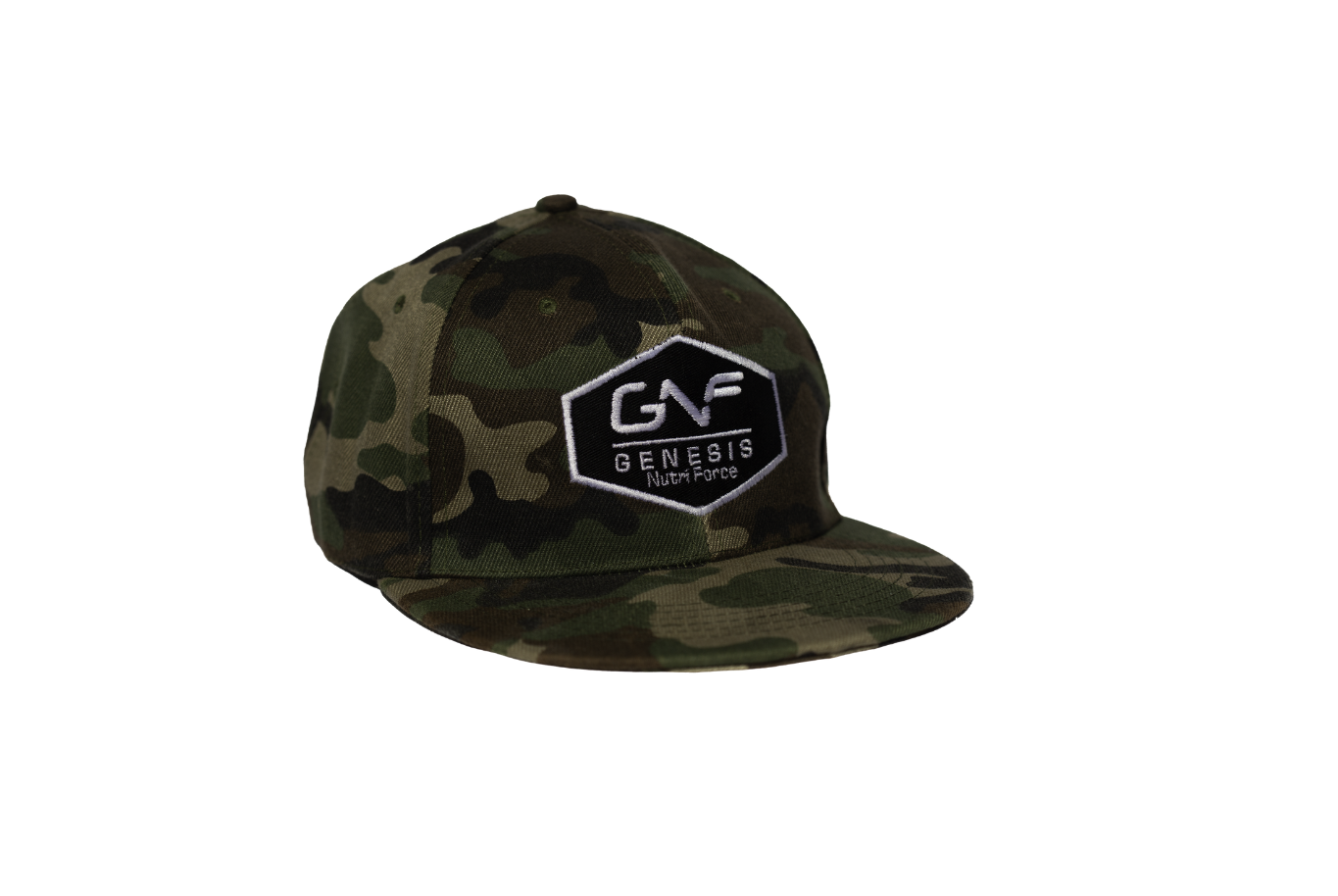 Camo Snap Back Flat Peak Cap